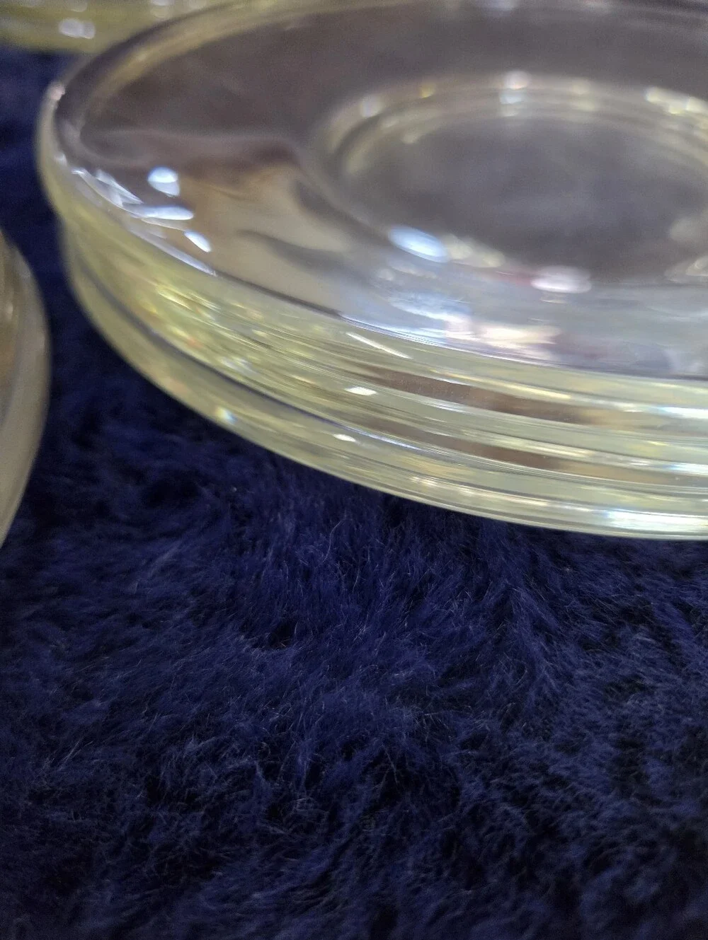 VTG Arcoroc France Classique Heavy Clear Glass 8” Salad Luncheon Plates Set of 4